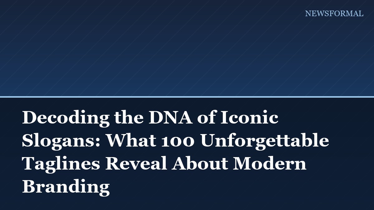 Decoding the DNA of Iconic Slogans: What 100 Unforgettable Taglines Reveal About Modern Branding