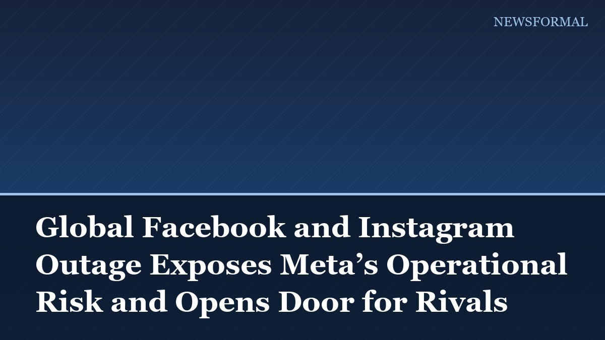 Global Facebook and Instagram Outage Exposes Meta’s Operational Risk and Opens Door for Rivals