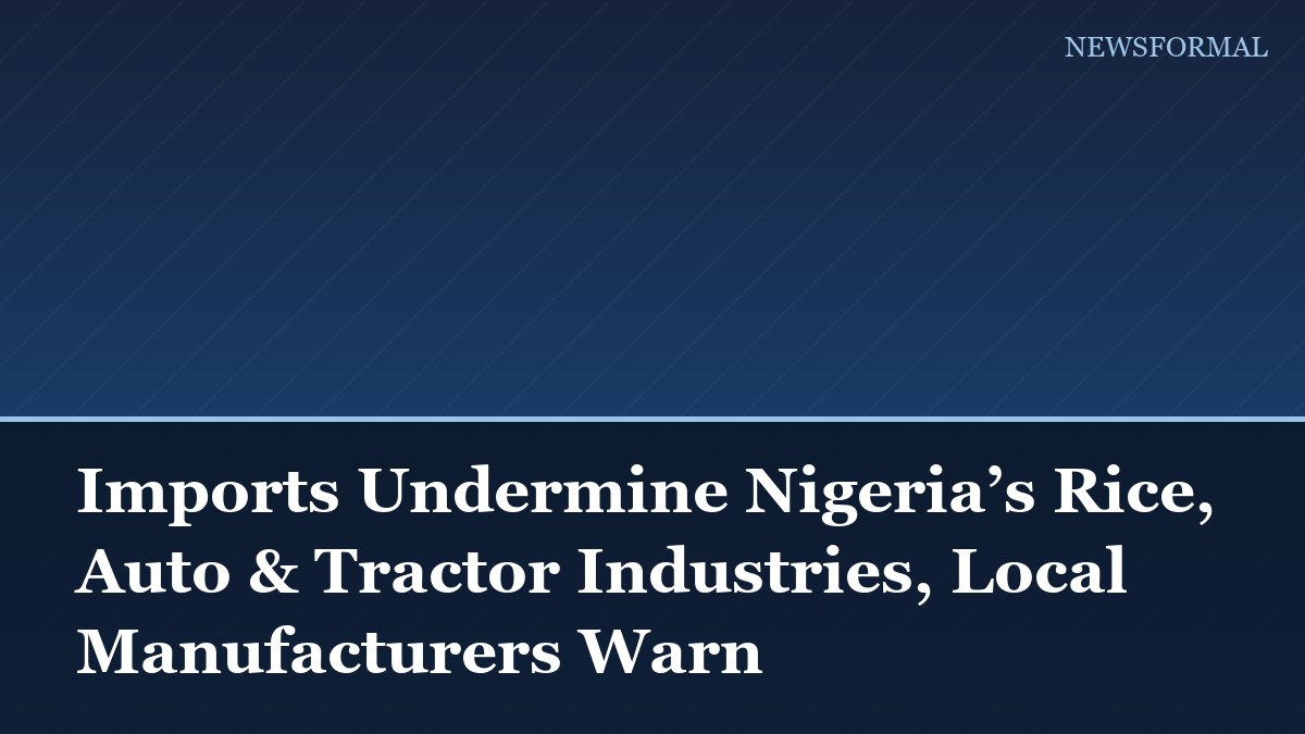 Imports Undermine Nigeria’s Rice, Auto & Tractor Industries, Local Manufacturers Warn