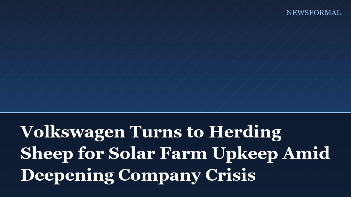 Volkswagen Turns to Herding Sheep for Solar Farm Upkeep Amid Deepening Company Crisis
