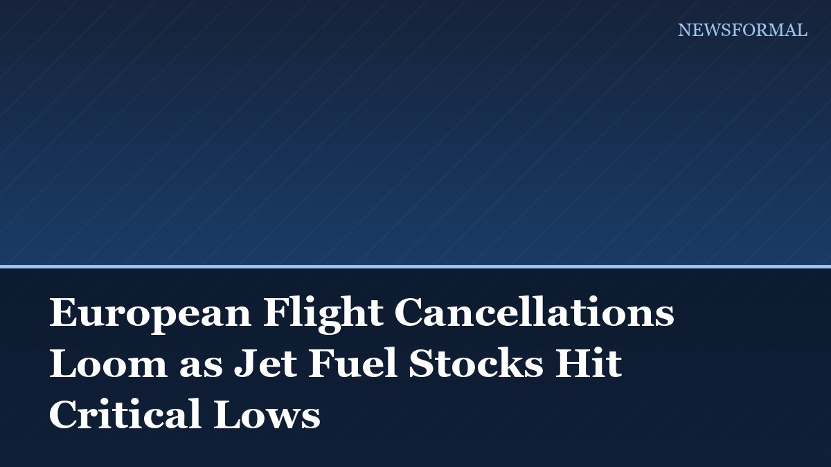 European Flight Cancellations Loom as Jet Fuel Stocks Hit Critical Lows